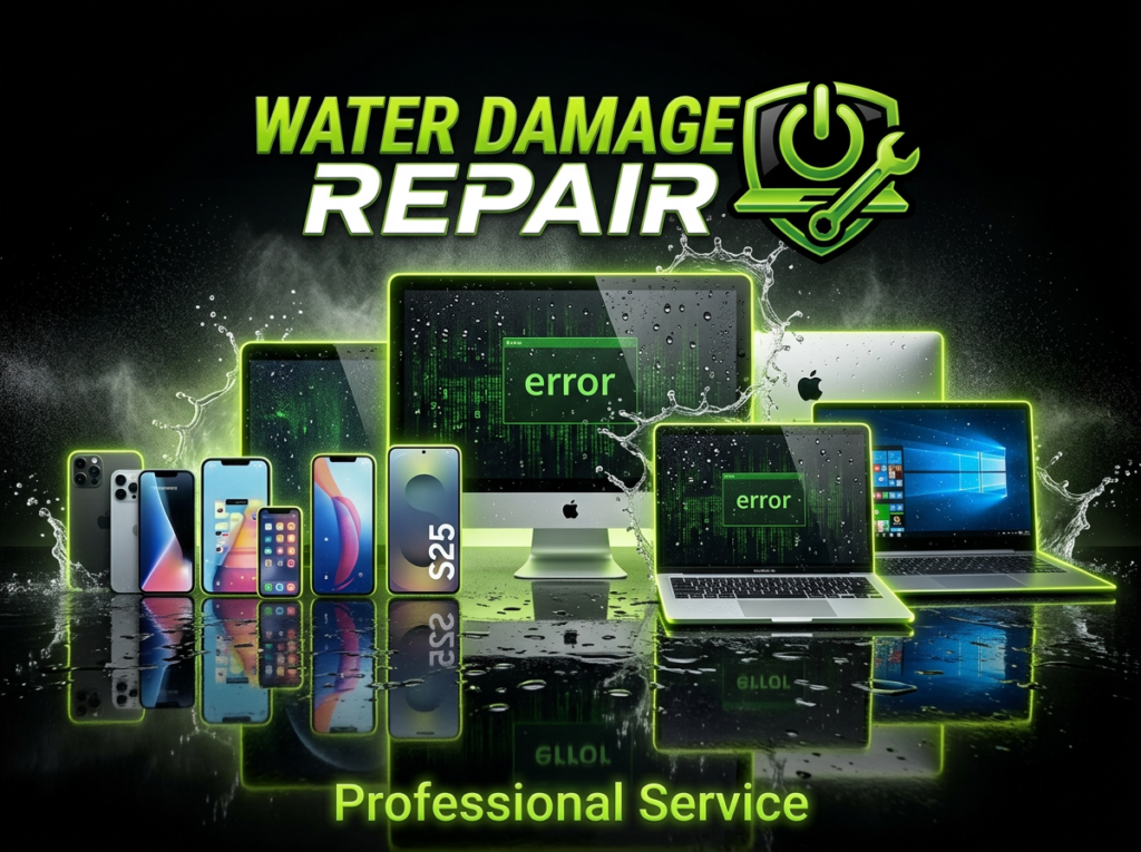 Local family-owned repair shop helping customers with water damage repair for phones near Madison and Nashville, TN.