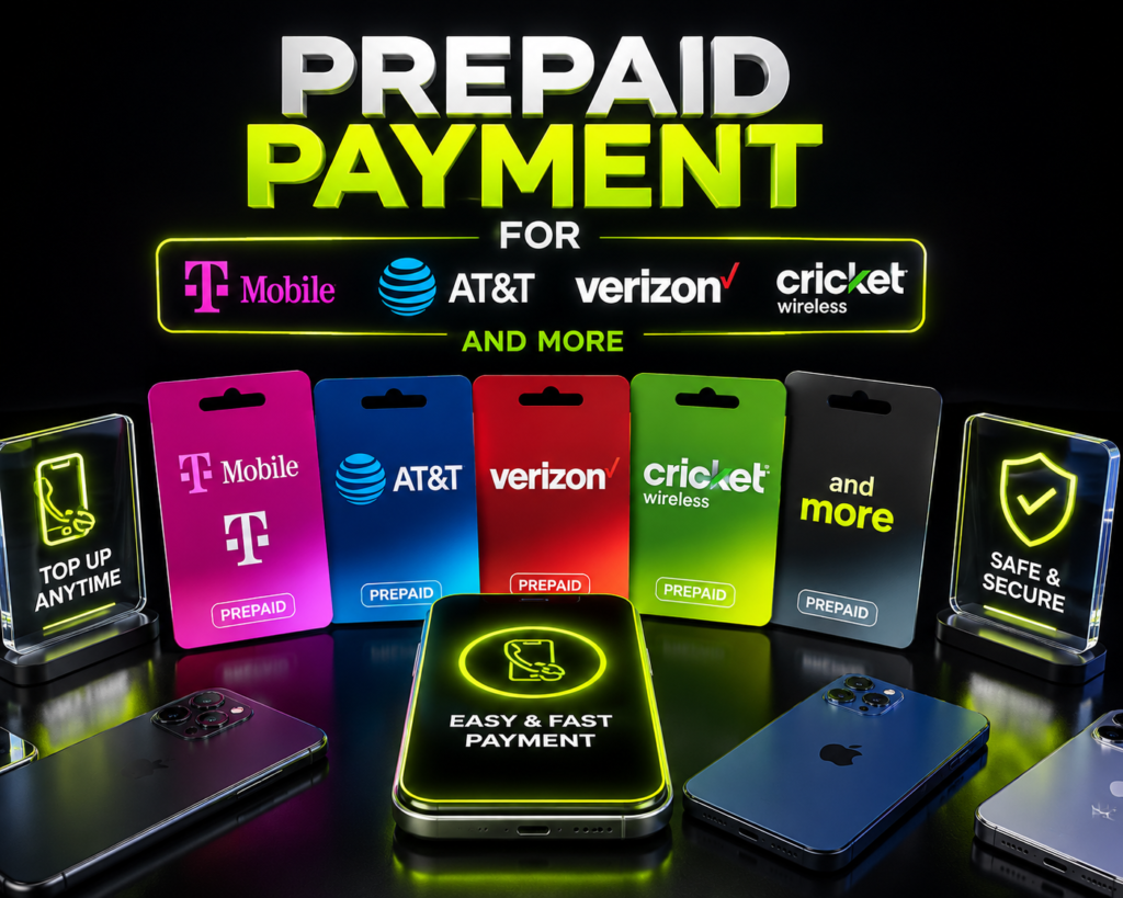 Prepaid phone payment services for Cricket, Metro PCS, Boost Mobile and other carriers in Madison, Tennessee